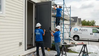 Professional door installation by vinyl siding experts in Cleveland, OH exterior home upgrade