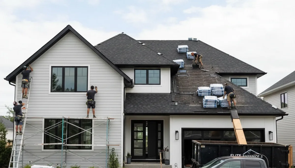 Vinyl siding and roof replacement project in Cleveland, OH by Next Level Exteriors