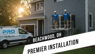 Vinyl siding installation on home exterior in Cleveland OH by local siding contractors