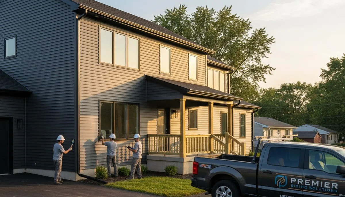 Professional vinyl siding installation on residential home exterior in Cleveland, Ohio