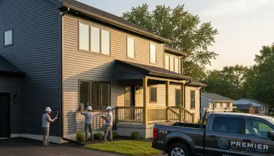 Professional vinyl siding installation on residential home exterior in Cleveland, Ohio