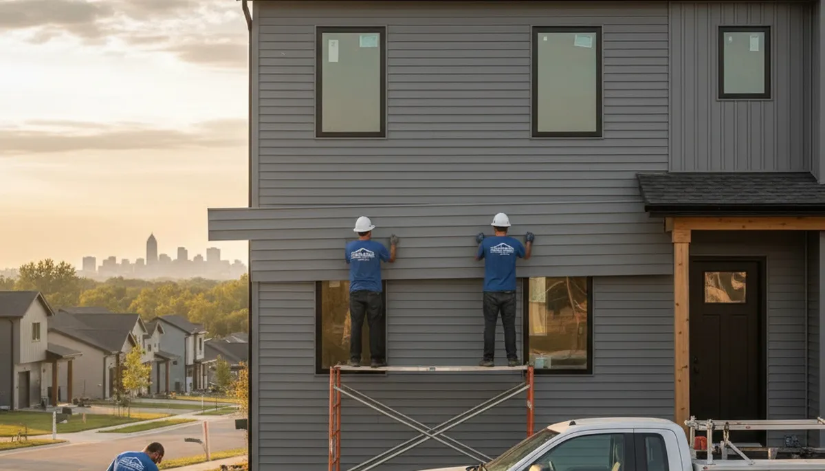 Professional vinyl siding installation on residential home exterior in Cleveland, Ohio