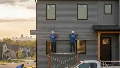 Professional vinyl siding installation on residential home exterior in Cleveland, Ohio