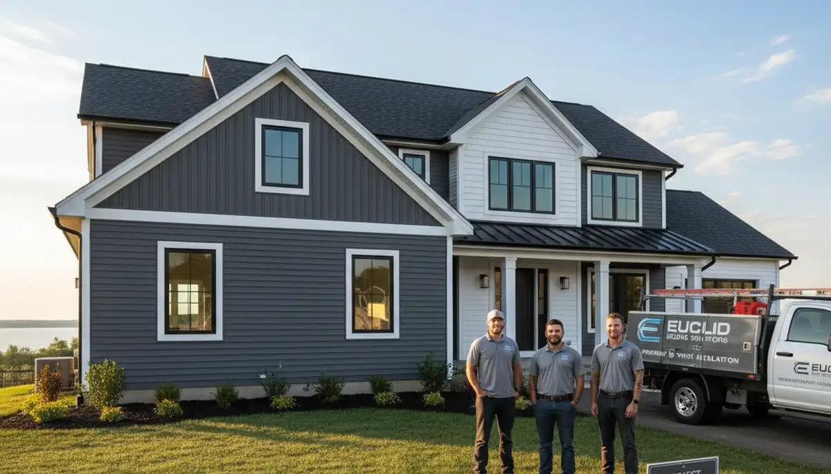 Professional vinyl siding installation on residential home exterior in Cleveland, Ohio