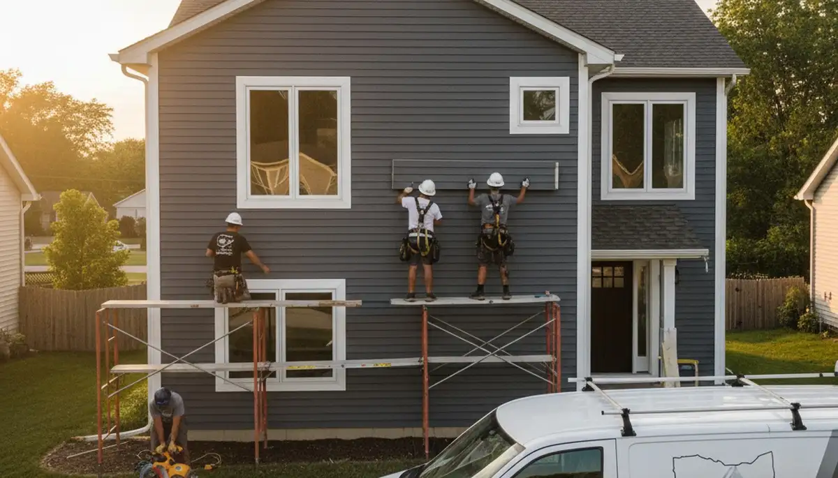 Professional vinyl siding installation on home exterior in Cleveland, OH