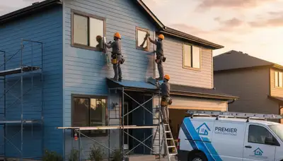 Vinyl siding installation on residential home exterior in Cleveland, OH by Next Level Exteriors