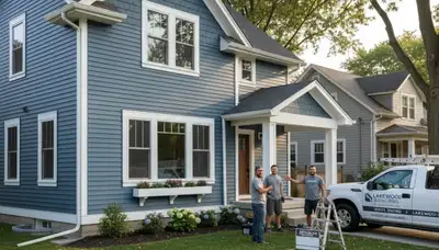 Professional vinyl siding installation on residential home exterior in Cleveland, Ohio