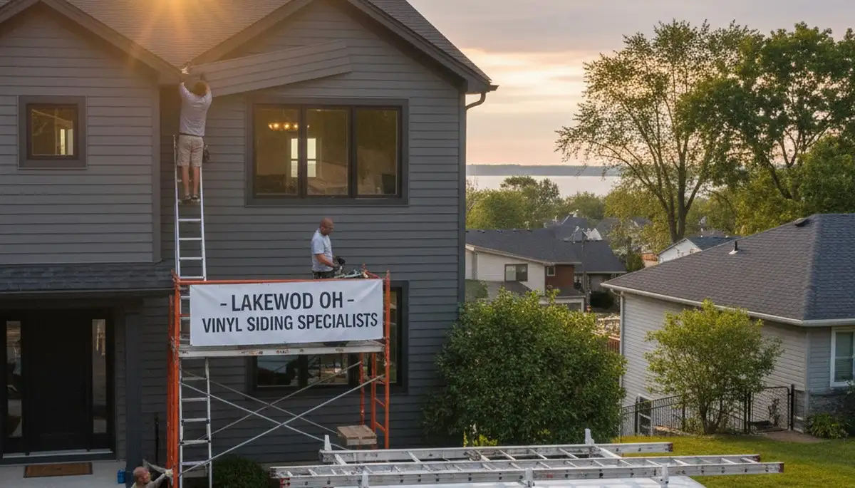 Professional vinyl siding installation on home exterior in Cleveland, OH