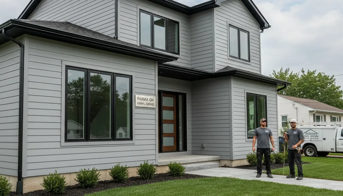 Professional vinyl siding installation on home exterior in Cleveland, OH
