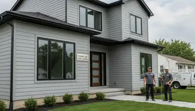 Professional vinyl siding installation on home exterior in Cleveland, OH