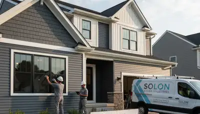 Professional vinyl siding installation on home exterior in Cleveland, OH