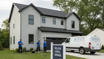 Professional vinyl siding installation on a residential home exterior in Cleveland, OH