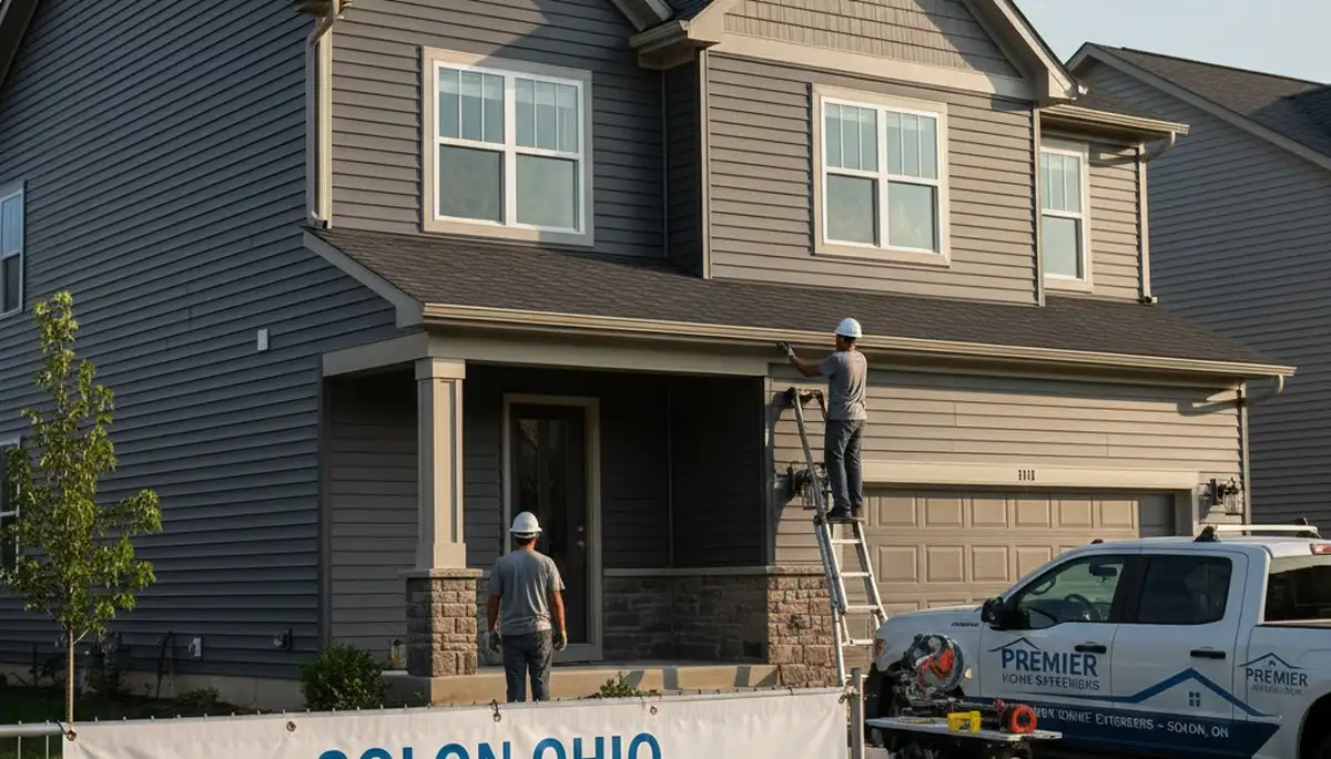 Professional vinyl siding installation on a home exterior in Cleveland, OH