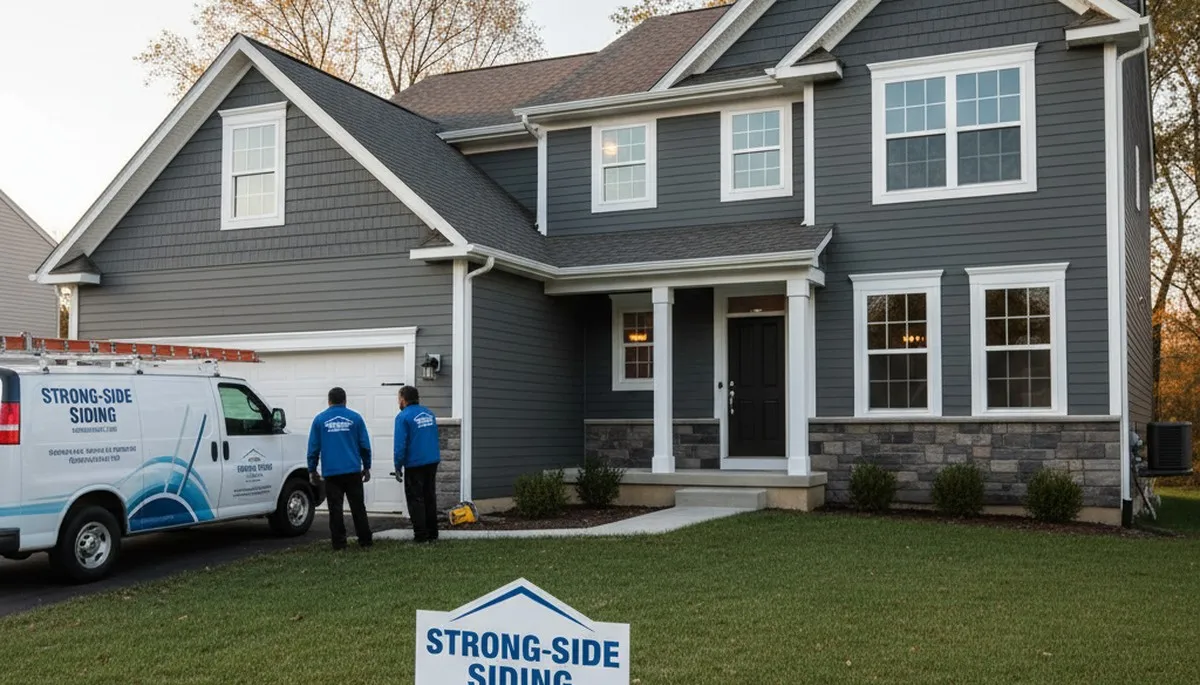 Professional vinyl siding installation on residential home in Cleveland, OH