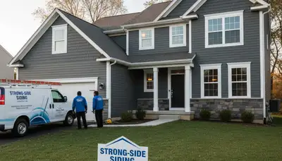 Professional vinyl siding installation on residential home in Cleveland, OH