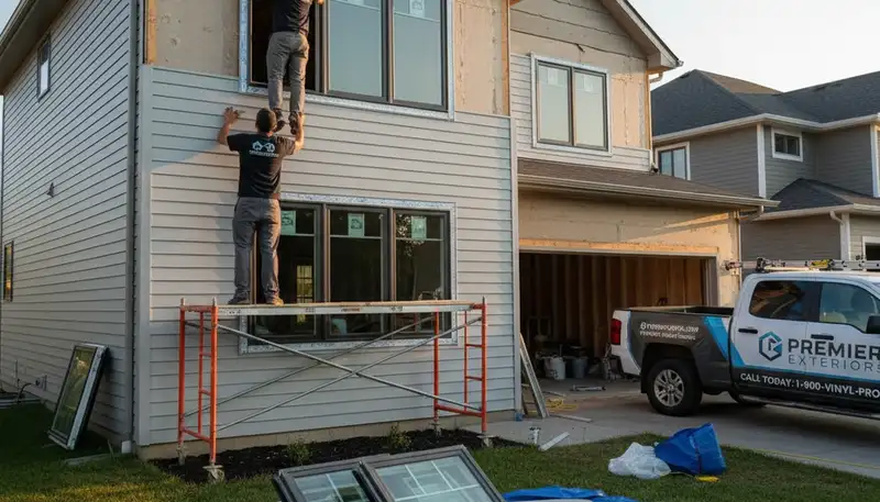 Professional window replacement and vinyl siding installation in Cleveland, OH home exterior
